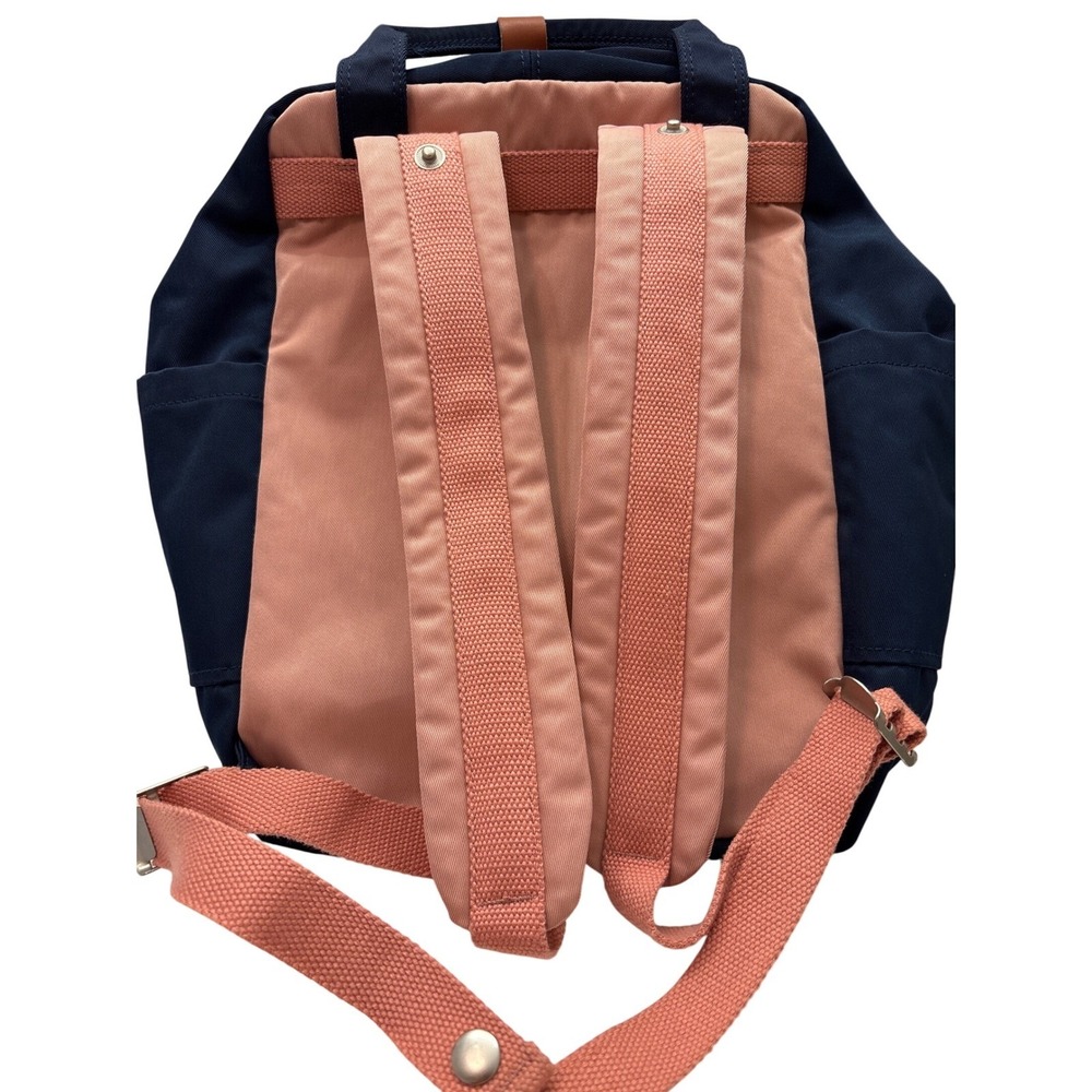 V.Nine Original Limited Edition Backpack Navy Pink Nylon Casual Daypack Bag NWOT - Picture 3 of 6